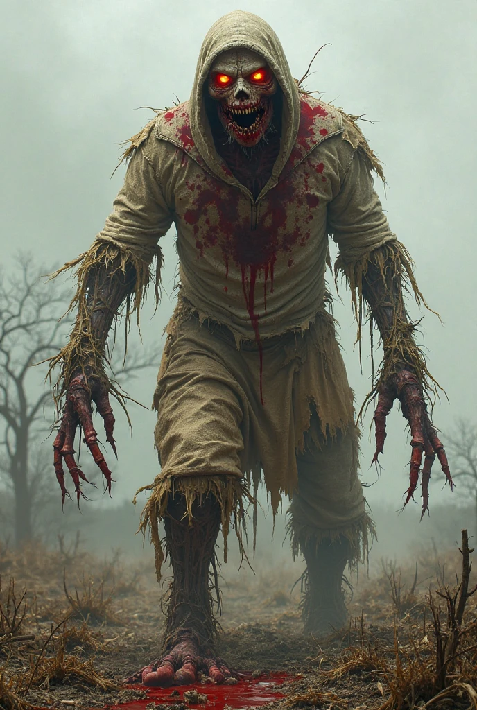 photorealistic, of the highest quality, RAW photo, film composition, (full body: 1.4) photograph of one (humanoid demon: 1.2), (hatred of killing: 1.4), with (arm forward: 1.3) and (making a hand gesture: 1.4), extravagant and colorful clothes, baggy pants, iron boots, shaggy face, aquiline nose, thick eyebrows, reddened eyes, thin skin, sharp teeth, twisted hands,  macabre skin texture, disturbing and photorealistic|blemishes|wrinkles, detailed clothing, clothing texture|wrinkles, abundant details, intricate details, subsurface scattering, shadows