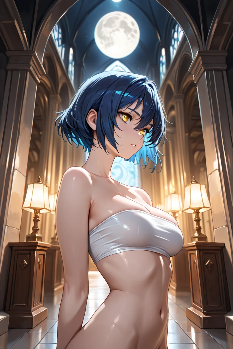 (piece of master), (alta qualidade), ((duas mulheres)), (pele perfeita), perfectly proportions, wearing translucent, flowing robes, finds itself in a paradisiacal bar immersed in soft lights.-( Clothes:Suas roupas devem ser feitas com luz (translucent), ((translucent fabric), roupas de ninfas, deusas ninfas.) , sexy, , (observe os mamilos), (Poses: sentados um em frente ao outro, sentado em uma mesa de bar, copos e garrafas de vinho fino, Wine), (Ambiente: festivo, Friends Reunion, calm and peaceful), (The lighting: luz espacial, luz colorida,), (prix: the bottom of the price shows outer space, estrelas pontilhadas, apenas colunas , sem paredes.)(short hair), (rainbow hair) , (tipo, complicit look),(efeito tyndall),(etherial lighting)