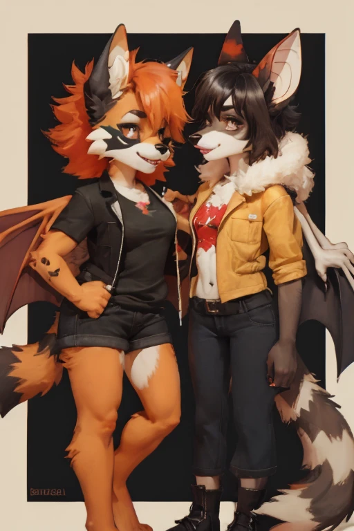 (best quality,4k,8k, highres, masterpiece:1.2), (furry; anthro fox), ultra-detailed, dynamic lewd pose, ((horny)), ((sexy)), goth makeup, edgy punk hairstyle, detailed eyes and face, long eyelashes, gothic punk style, vibrant colors, excited, green eyes, orange fur