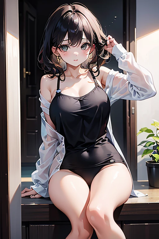  (1 cute girl), age 20, black hair, (large breasts
:1.2), (ripped body),

BREAK,
(rRidiculous cleavage V cut super high leg leotard:1.3, bathrobe:1.3),

break,
standing,

break,
(hotel),

BREAK,
(8k, best quality, raw photo),(masterpiece:1.4),(high resolution:1.4),highly detailed, perfect lighting,