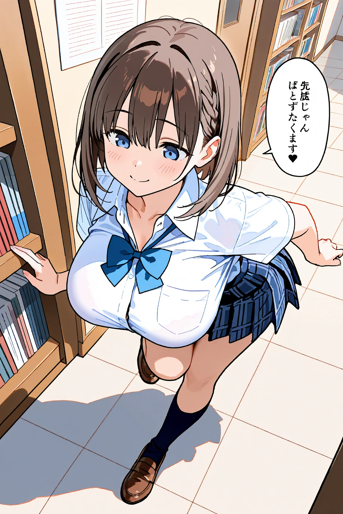 anime, (masterpiece), (Highest quality), (Very detailed), (best shape), (Best Shadow), (absurdes), (Detailed Background), (so beautiful), Shiny, Beautiful eyes in every detail, Extraordinary, Countershading, Detailed soft lighting, an exquisite animation shape, 8k, 32K, High resolution, unity 8k wallpaper, shape, anime style, Perfect lighting, Extremely detailed CG, Sakuragi Hand, blush, Embarrassing, A kind smile, (nsfw:1.4), Accidental exposure, Open your mouth,  library, (Embarrassing:1.1), (blush:1.2), (shout:1.1), (Move a row:1.1), Sweat, Heavy breathing, ((Motion Lines)), arms up, serafuku, black jacket, white plaid pleated skirt, light blue bow layered skirt, white frilled skirt, white bra, show off bra,  (skirt lift:1.3), white panties, panty pull, pussy, Expansion Division, ((1boy:1.7, a boy is grabbing girl’s breasts from behind) , Perfect body