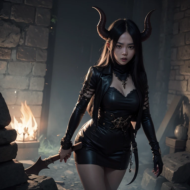 (One Knight Girl)、top-quality、masterpiece、超A high resolution、(Photorealsitic:1.4)、Raw photo、女の子1人、(demon armor)、(Wear the Dark Knight's Armor)、glowy skin、(((Dark Fantasy)))、With a beautiful sword and shield、(Black Metal Bodysuit)、(Fight goblins、ogre、Fierce battle with orcs),(Fight fiercely against aliens)、Fight fiercely、(Skeleton collective background),(Background of decaying dungeon ruins)、(Skeleton helmet)、(Fighting Demonic Beasts)、(Small LED)、((super realistic details))、portlate、(Strong giant demon beast background),globalillumination、Shadow、octan render、8K、ultrasharp、Colossal tits、Raw skin is exposed in cleavage、metals、Details of complex ornaments、Japan details、highly intricate detail、Realistic light、(Mystical expression),CGSoation Trends、Red Eyes、radiant eyes、Facing the camera、neon details、(Mechanical limbs)、(blood vessels connected to tubes)、()、Gundam、Small LED、Toostock、(Fight aliens on another planet)、(Attack of the Monster Beasts)、(Wounded in a deadly battle)、