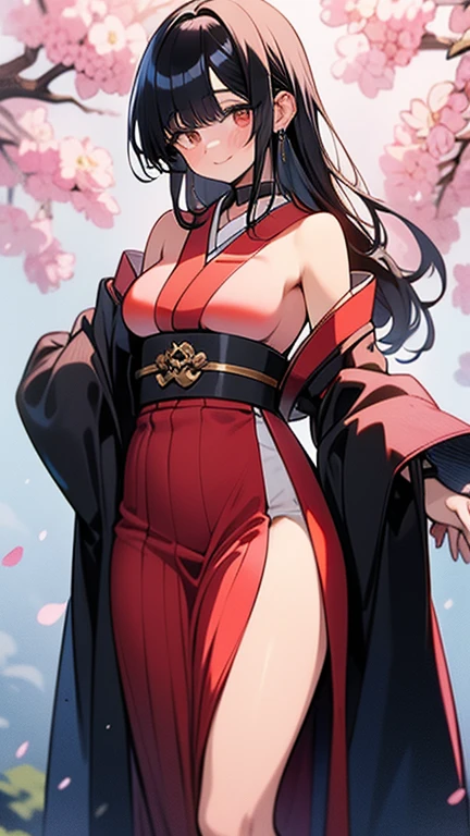 Photorealistic, High resolution, 1 woman, hips up high, Beautiful eyes, Long hair, Ringed Eyes, Jewelry, The tattoo, Hanfu, chinese fairy, Taoist uniform、kimono