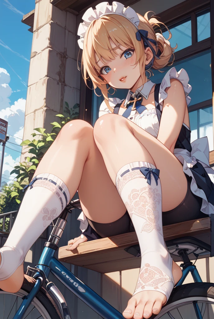 Images that are not subject to viewing restrictions:1.5),(BESTquality),(16K),(Super Resolution),(White-skinned cute beauty),(Delicate anime),(High twin tail hair:1.5)(very cute),(very cute美女)(1 person),(Very delicate),(Squat with your feet wide apart:1.8),(smile),(Beautiful body:1.3),(Smart body:1.3),(Angle from below:1.2),(Worshiped by everyone:1.2),(Frilled Skirt:1.3),(blush),(誘うようなsmile:1.3),(PINK Panties:1.3),(Sit with your crotches wide open to the left and right.:1.8),(PINK Pantiesのスーパーモデル:1.3),(Sharp details of the crotch:1.2),(Bright lighting),(Belly button exposed:1.2),(See-through panties:1.2),(Frill Panties:1.3),(Thin suspenders:1.2),(White knee socks:1.2),(garter belt:1.3),(Sweating profusely),(Very hot day),(Largely torn clothes:1.3),(Belly button dent),(Pink Shoes:1.5),(She is doing a sports diet by doing squats with her legs spread wide apart:1.2),(Angle from the model's crotch:1.3),(DOUBLEHAND BEHIND HEAD AND SQUAT:1.3),(Slender sexy female legs:1.3),(Micro Panties:1.3),(perfectfinger:1.2), ( silverhair:1.3 ),({ KMS Elbe :1.3 }),