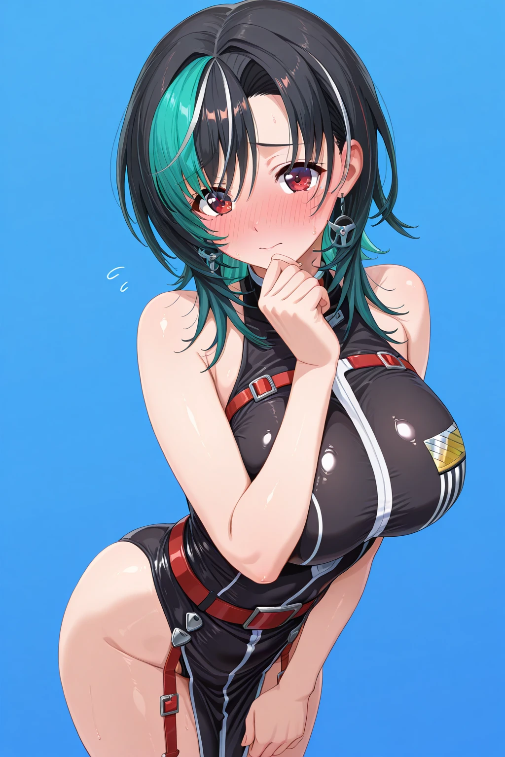 (High reality photograph, high resolusion, detailed face, detailed eyes), 1girl, (gaunt, short stature:1.5), 20 years old, (ssrsuit:1.5), cute face, baby face, (cameltoe:1.3), (narrow waist:1.4), (thin legs:1.4), (big breasts:1.5), (Showcasing all cleavage, underboob:1.7), (emerald eyes:1.1), (cute eyes:1.4), (pale skin:1.4), (shiny skin:1.4), (armpit:1.3), (open legs:1.4), (full body:1.1), poolside, (erect nipples:1.3)