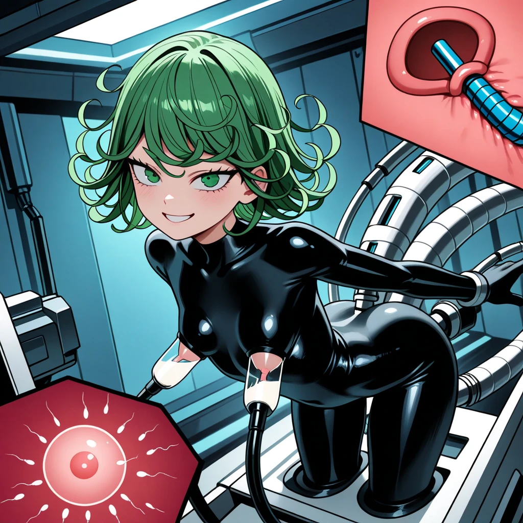 score_9,score_8_up,score_7_up,score_9,score_8_up,score_8,ultra detailed,beautiful face,beautiful hands,detailed background,detailed face,4k,HD,8k,highres,antialiasing,detailed,Tatsumaki,1girl,solo,looking at viewer,smile ,smug smile, black hair,medium breasts, green eyes,grin,black leotard,bodysuit,covered navel, cowboy shot,room,room background, squatting, inflatable body, inflatable skin, latex skin, shiny skin, rubber skin, plastic skin, inflatable hair, plastic hair, shiny hair, rubber hair, latex hair, futanari, horse ???? futanari, horsecock, cum dripping from tip of cock into ??????, cumming into ??????, cumming, comdon filling, grabbing own ????, huge condom, ?????? balloon, transparent green ?????? full of cum, whole character in view, hard nipples, green latex thigh-highs, platform heels, extra tall platform heels, green latex elbow gloves, looking down on viewer, view from below, blushing, enormous horse ????, dildo riding, dildo squatting, anal