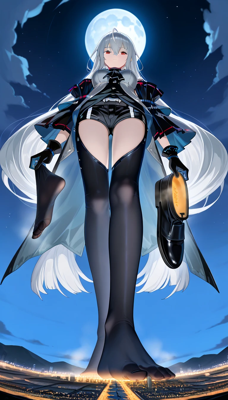 Garota negra anime com longos cabelos brancos em uma roupa branca, olhos amarelos, com uma espada, style genshin impático, (((corpo inteiro, unique scenario, big ass, thjck coxas)))
