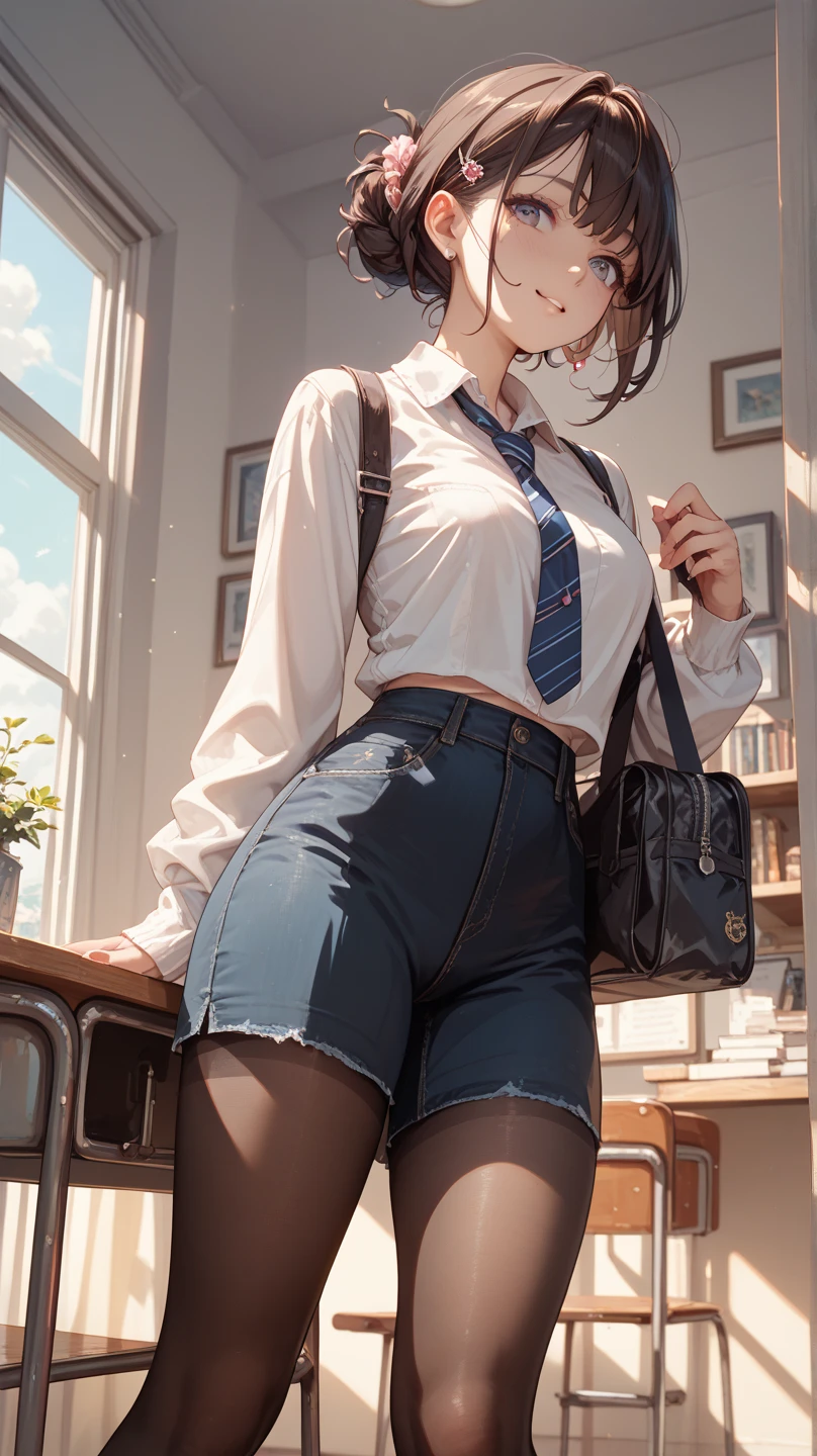 Buttocks close up, ((s Office)), (((dynamicposes, stick out buttocks:1.5))), Business suits, jaket, pencil skirts, Panties with lace, Smiling smile, (NSFW), 1womanl, 独奏, 24 year old, 7headed body, (Ideal ratio body proportions), (Composition from head to thigh), erectile nipple, Sexy body, Wet, short-hair, A dark-haired, small tits, A slender, Small buttocks, beauty legs, Skinny Legs, surrealism, Cinematic lighting, depth of fields, One-person viewpoint, F/1.8, 135 mm, nffsw, masutepiece, ccurate, ((Anatomically correct)), Textured skin, Super Detail, high details, High quality, awardwinning, Best Quality, hight resolution, 8K