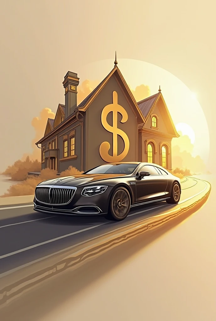 A wealthy woman has a lot of cash on the table in her luxury villa