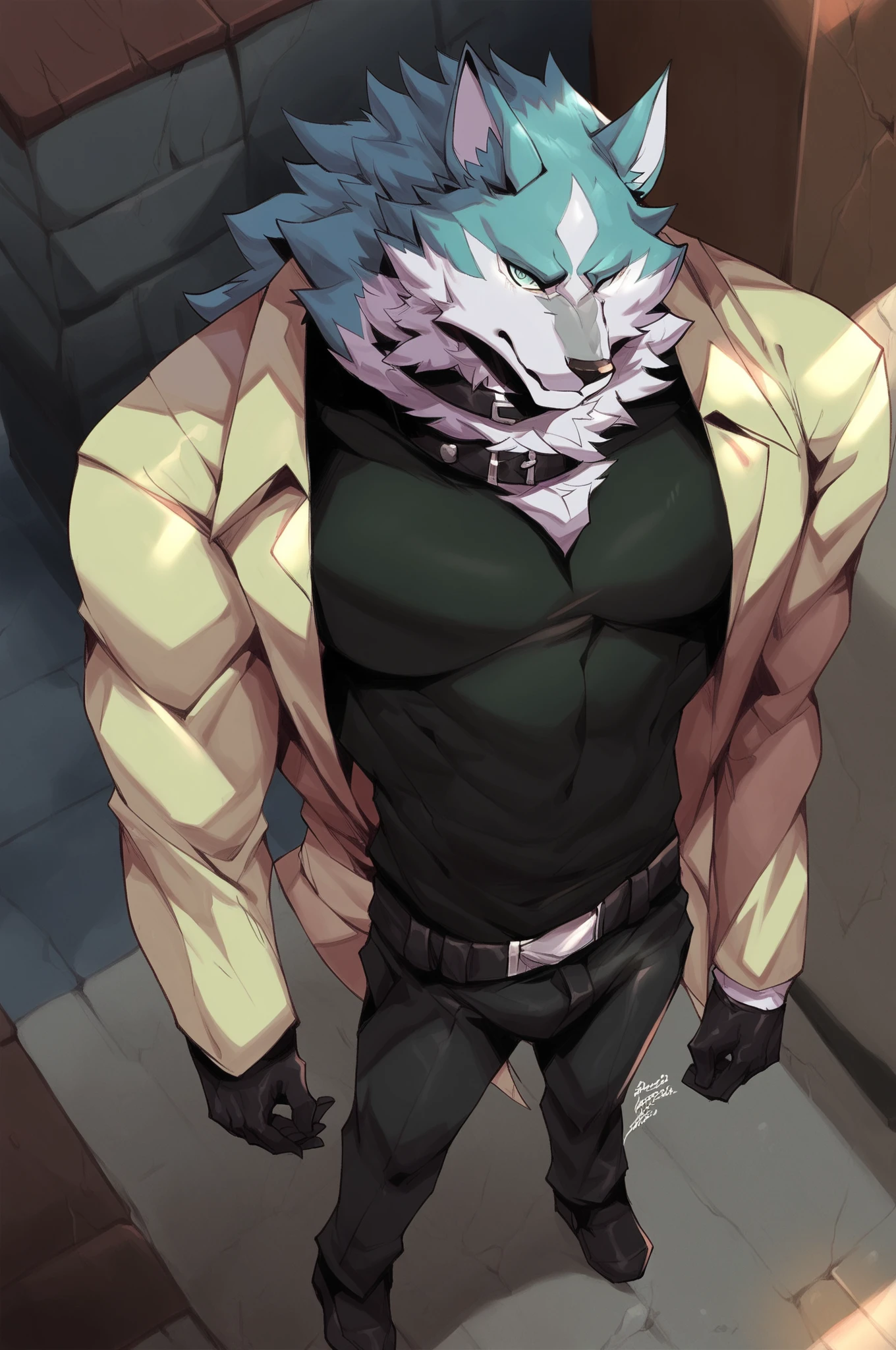 Thin macho western black dragon abs Hollow abs body suit thick arms chest rig 、sweaty skin glow profile Wearily short of breath Chemo shota
have a knife
jacket