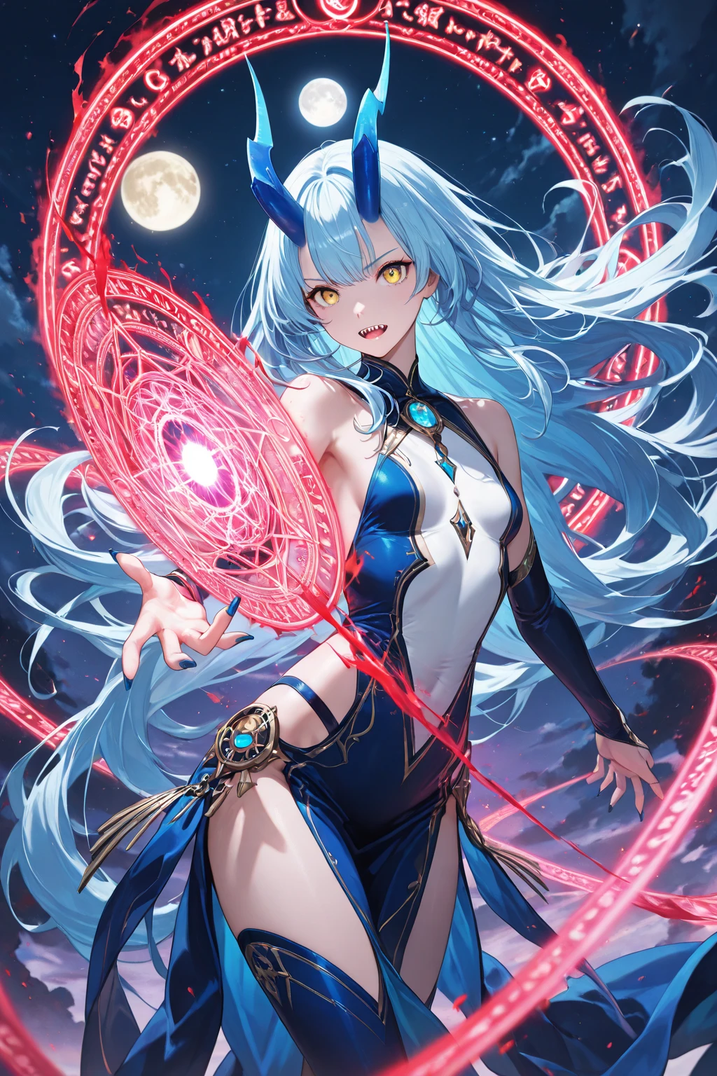 Gently floating black magician, magical aura, fantastic background, bright runes as if summoned, spectacular composition, (complex high detail), ultra-detail: 1.2), Art Station, (masterpiece, highest quality HD), 32K, Octane rendering, bioluminescence, 8K concept art resolution, realism, made by Mappa studio, masterpiece, highest quality, official art, illustration, clear lines, (Fresco_Color), perfect composition, absurd, fantasy, (below is a map from Yu-gio), figure, swimsuit, V-shaped swimsuit, swimsuit with tiny fabric, too much exposed skin, exposes navel,

No underwear except for ultra-thin V-front micro plunge., ((only ultra-thin V-front micro plunge)), ((only black ultra-thin V-front micro plunge)), medium breasts, ((detailed fingers))