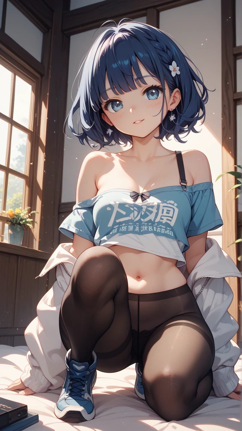 high quality, 最high quality、 Stylish design, (((The cutest girl))), ((Thin legs))、(((最high quality))), High resolution, ((detailed)), ((masterpiece)), ((Super detailed)), 18-year-old girl、(Inner color hairstyle)),((Sexy underwear)),((Sexual))
