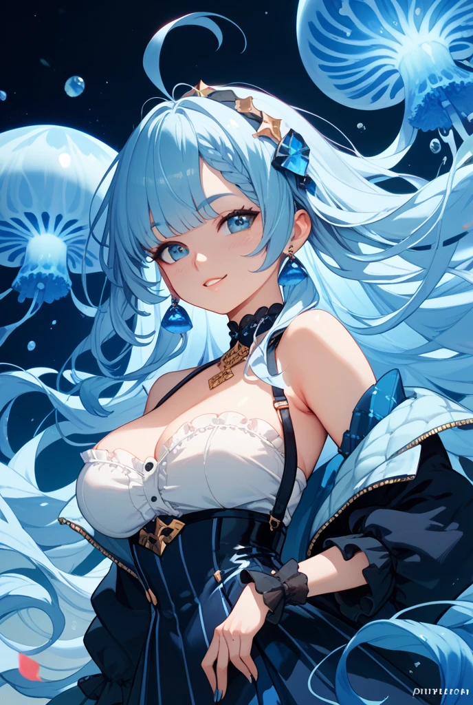 Official art, Unity 8k壁纸, ultra-detailliert, Beautiful and aesthetic, masutepiece, Best Quality, (Zentangle, mandalas, Tangle, Entangle), (Fractal Art:1.3) , 1womanl, Big Breast, Extremely detailed, Dynamic Angle, cowboyshot, Most Beautiful Form of Chaos, Elegant, a brutalist designed, vivd colour, romanticism, Atmospheric, ecstasy of musical notes, streaming musical notes visible