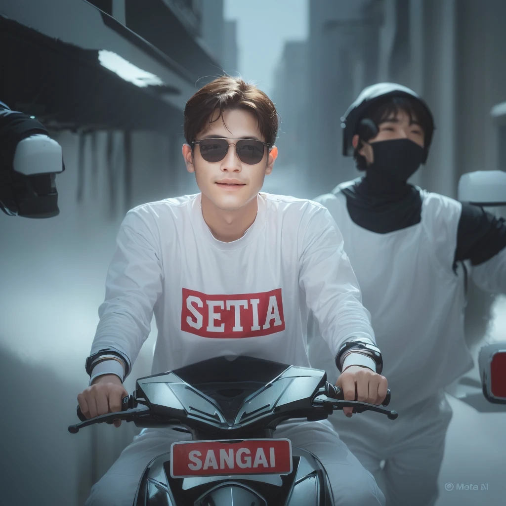 (RAW photo:1.2), (Photorealistic:1.4),Beautiful detailed woman,very detailed eyes and faces, Detailed eyes, ultra - detailed, A high resolution, The is very detailed,best qualtiy,illustratio,unified,8k wallpaper,tmasterpiece,best qualtiy,A boy stood,full bodyesbian,Sunshine Youth,Handsome young man,Wu Yanzu's appearance,Tall guy，short detailed hair,full bodyesbian,brown  hair,Sweatshirt,denim pant,athletic sneakers,buliding