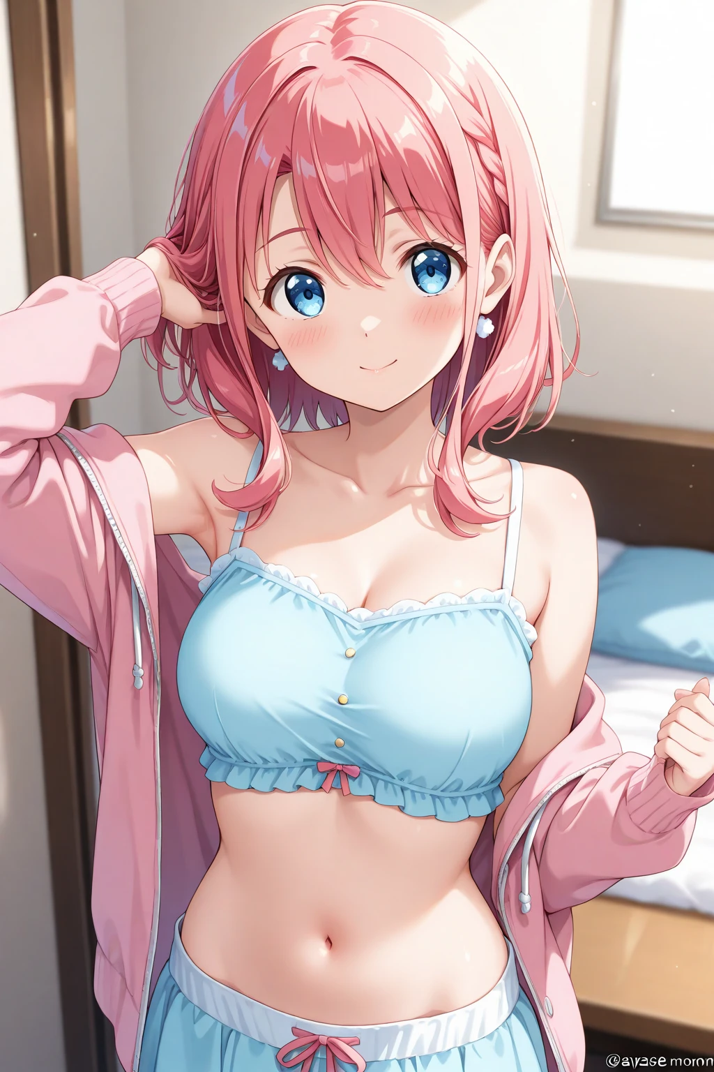 Arima Kana In underwear Pants are digging into my The bra is about to come off. Leg spread