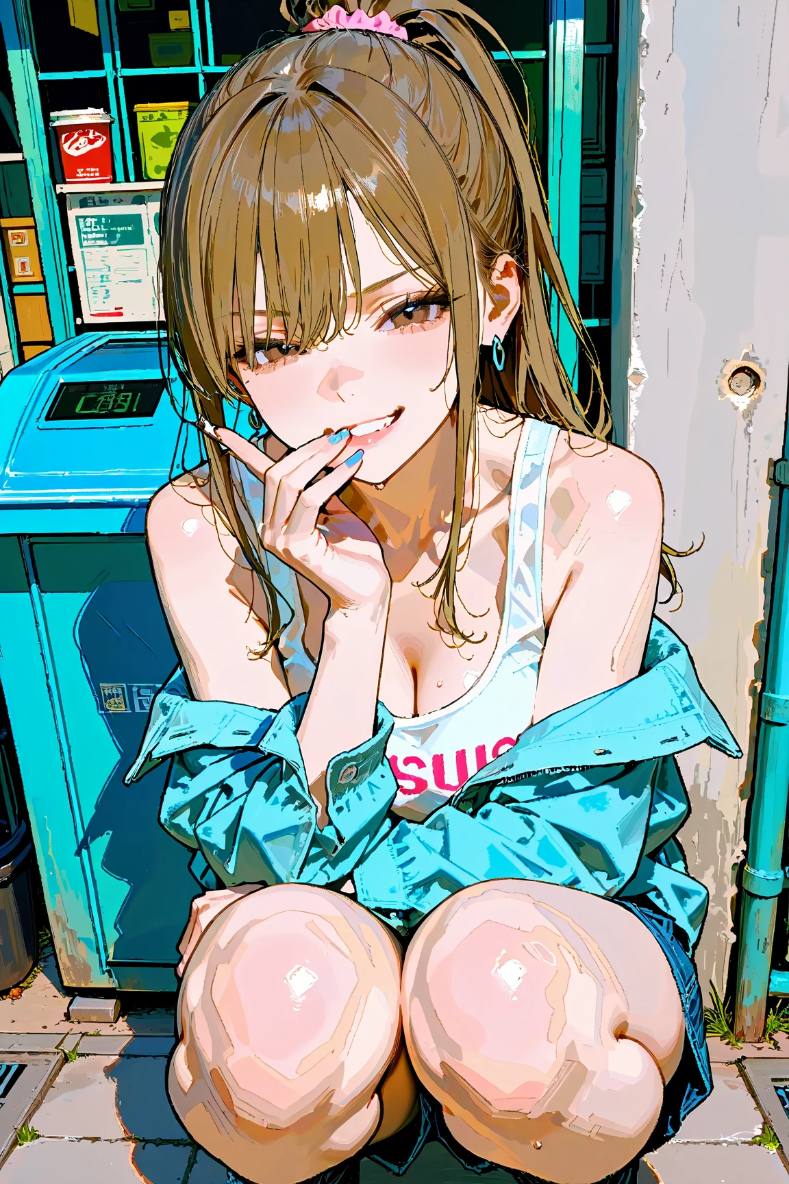(masterpiece:1.3, top-quality, ultra high res, ultra detailed), (realistic, photorealistic:1.4), beautiful illustration,
Anime style, super fine illustration, highly detailed, beautiful detailed, pale tone image, static representation,
perfect lighting, natural lighting, colorful, depth of fields, surrealism,
beautiful detailed hair, beautiful detailed face, beautiful detailed eyes, beautiful clavicle, beautiful body, beautiful chest, beautiful thigh, beautiful legs, beautiful fingers,
gentle expression, 8k,
Angle from behind,full body shot, weat body,
pretty 1girl with (middle hair:1.2, twintail:1.1, marron hair, hair between eyes), & (gold eyes, slant eyes, long eye lasher), & soft fair skin,
embarrassed, blush :0.7), & medium breasts:0.8, seductive thighs), & (red stone,tear drop necklace),
she is taking the shower, in the the Japanese style shower room, There is no shower head on the ceiling,
the shower head is Japanese style handy size, There is only one shower head,
she is holding up the shower head, Shower is flowing from the shower head,
she is with no clothes, in the night time, perfect fingers, particles of lights, romantic stories,
nsfw.