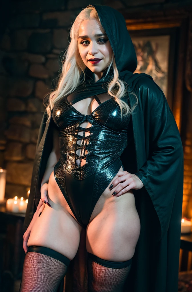 Maria brink as a dark necromancer she has large saggy tits and a small waist and toned abs sexy tapered hips strong sexy squishy thighs a nice ample tear shaped round ass, wrapped in roots and thorns wearing very revealing clothing sexy torn witch wiccan outfit 