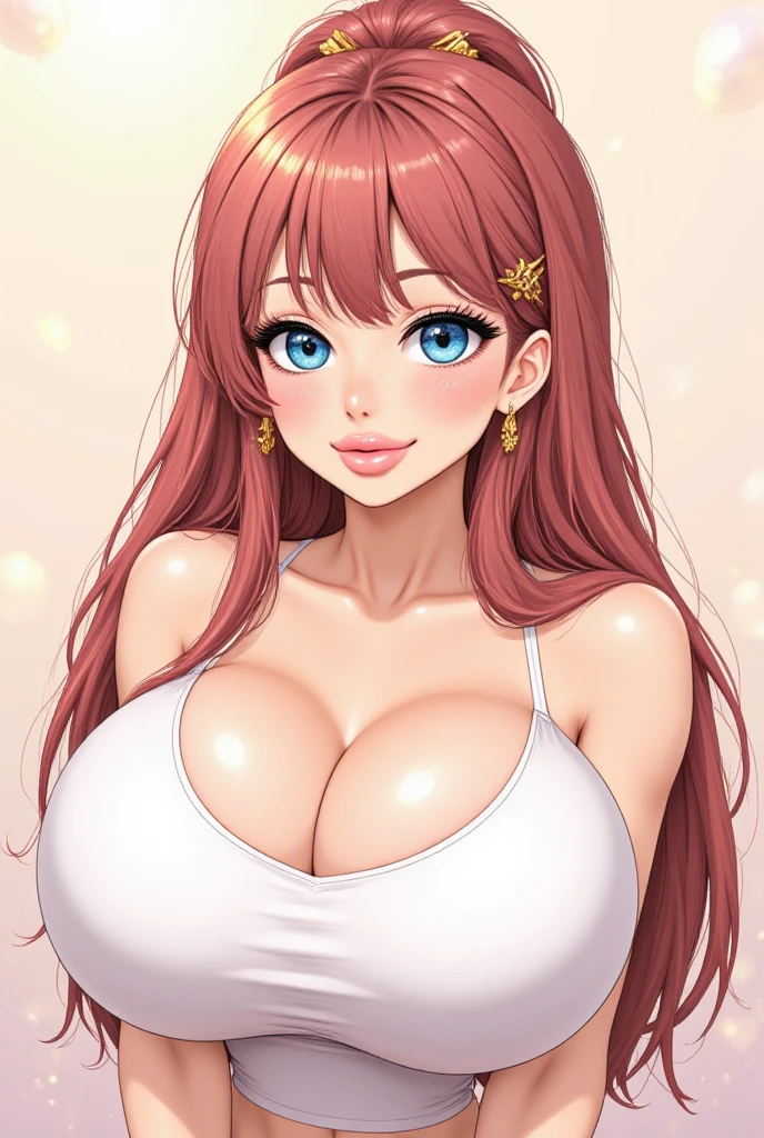 1girl,koreangirl age 19,very beautiful detailed face,white bikini,super big breast,(P cup),half body, smile, upper body, Beautiful Girl, sexy body, in Classroom