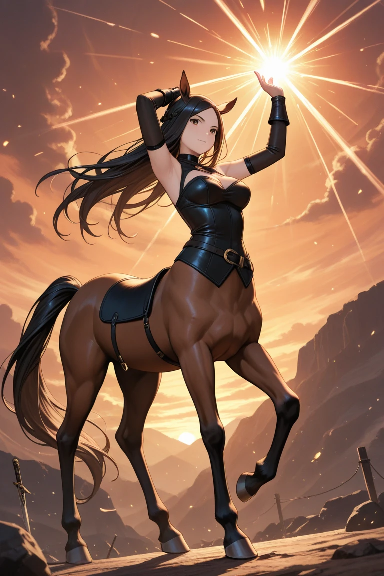 centaur horse,Beautuful Women,huge tit,nakeness, worn out,and wear no underwear,Cover your breasts,Four long legs