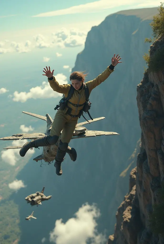 Saudi parachuting out of airplane headed for twin towers