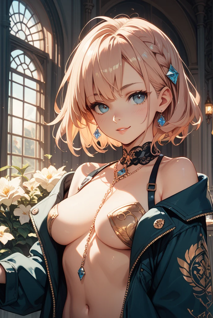 Please follow all prompts below exactly and faithfully. This is a breathtaking masterpiece of digital illustration, with maximum resolution, UHD, 512K, 2160p, 10 million ppi, 300 million dpi, natural color tones, ultra sharp details, perfect outlines with contrast, ((smooth, soft and clearly and most realistic skin and hair texture)), most beautiful detailed eye features, perfect anatomically correct human body, beautiful background with depth, rule of thirds, depth of field, Maximize all element is used to its full potential to create the best digital illustrations, A very sexy mature elegant slut with a perfect body style, beautiful sharp face, slim figure, gravity defying large breasts, beautiful green eyes (with shiny blonde shaggy cut short hair), bangs covering one eye, glossy sensual very shiny thick lips and striking pink lipstick, sexy smile:1.5, Off-shoulder bodycon dress embellished with glittering crystals, fine stitching, and rich velvet texture. Bright and radiant shades, dynamic and energetic night event.

