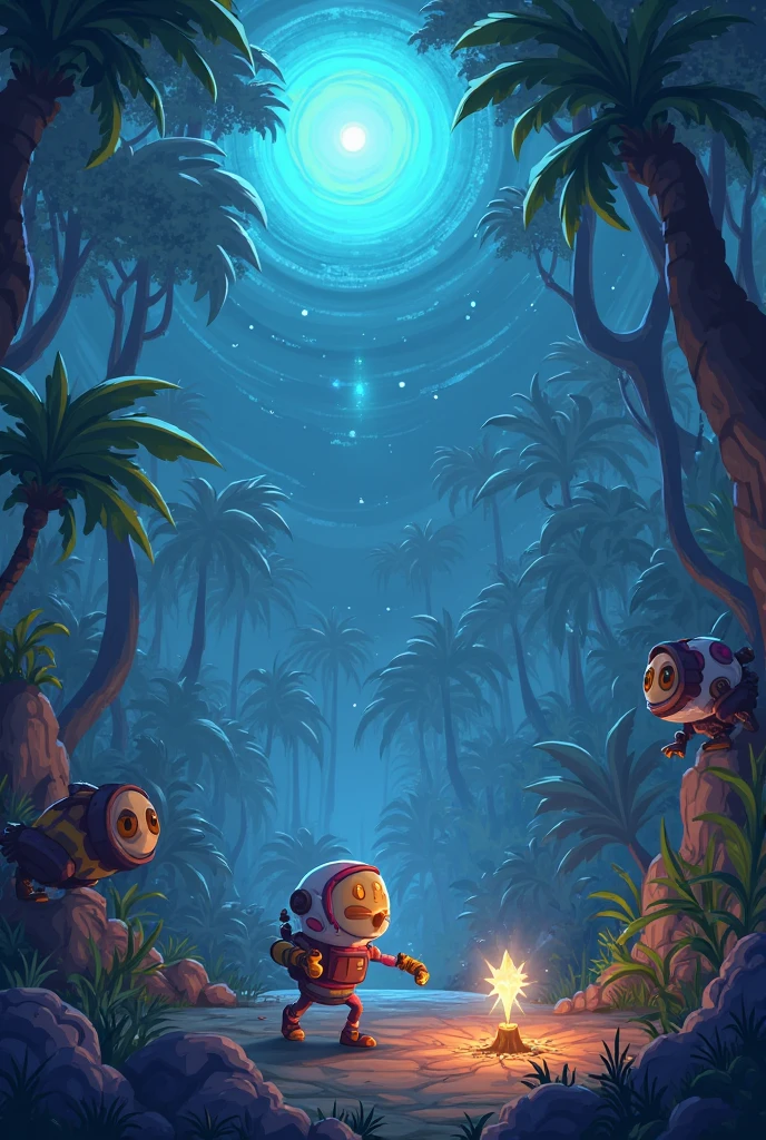A landscape full of flying wise frogs summoning frog black holes