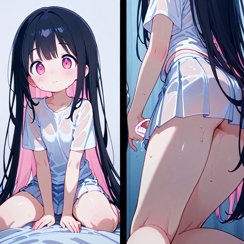{Hit your butt on the glass},NUDE,Anime girl with big ass, {{{masterpiece}}}, {{{best quality}}}, {{ultra-detailed}}, {illustration}, {{an extremely delicate and beautiful}}, Anime girl crouching, 2b, 2b ..., Beautiful anime girl crouching, tits, thick, Lit from behind, [ 4k digital art ]!!, cute ,10 years old,black hair,Are crying, Shiny wet skin!!,blush,Raise eyebrows,blunt bangs,Surprised expression