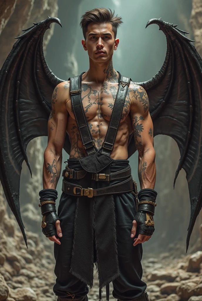 "Depict an Incubus, a malevolent yet alluring demon known from mythology, as an ultimate figure of dark seduction. He stands tall and imposing, with a lithe and muscular build that exudes both power and grace. His skin is a smooth, pale shade with a slight iridescent sheen, contrasting sharply with the deep black of his bat-like wings, which are folded elegantly behind him. His eyes are a mesmerizing shade of deep red, glowing with a dangerous, hypnotic allure that draws in anyone who dares to meet his gaze.
His dark hair is slicked back, accentuating his sharp, chiseled features and a sly, seductive smile that hints at his malevolent intentions. He wears a fitted, midnight black outfit with intricate, ancient patterns woven in silver, clinging to his form and highlighting his perfect physique. Around his neck, a silver chain with a dark gemstone pendant glows faintly, pulsing with a mysterious energy. His long, claw-like fingers are adorned with rings, each one seemingly imbued with a different arcane power.
The atmosphere around him is charged with a dark, magnetic energy, as if the very air pulses with his presence. He stands in a shadowy, gothic setting—perhaps the ruins of an ancient cathedral, with crumbling stone walls and flickering candlelight casting eerie shadows. Despite the overwhelming darkness that surrounds him, there’s an undeniable allure, a magnetic charm that makes him both a figure of fear and irresistible attraction. This Incubus is the embodiment of forbidden desire, exuding an aura of dangerous temptation that’s impossible to ignore."