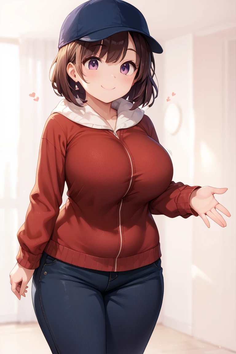 score_9,score_8_up,score_7_up, 1girl, moli, looking at viewer, solo, higashiyama kobeni, 1e2, open-chest sweater, sweater