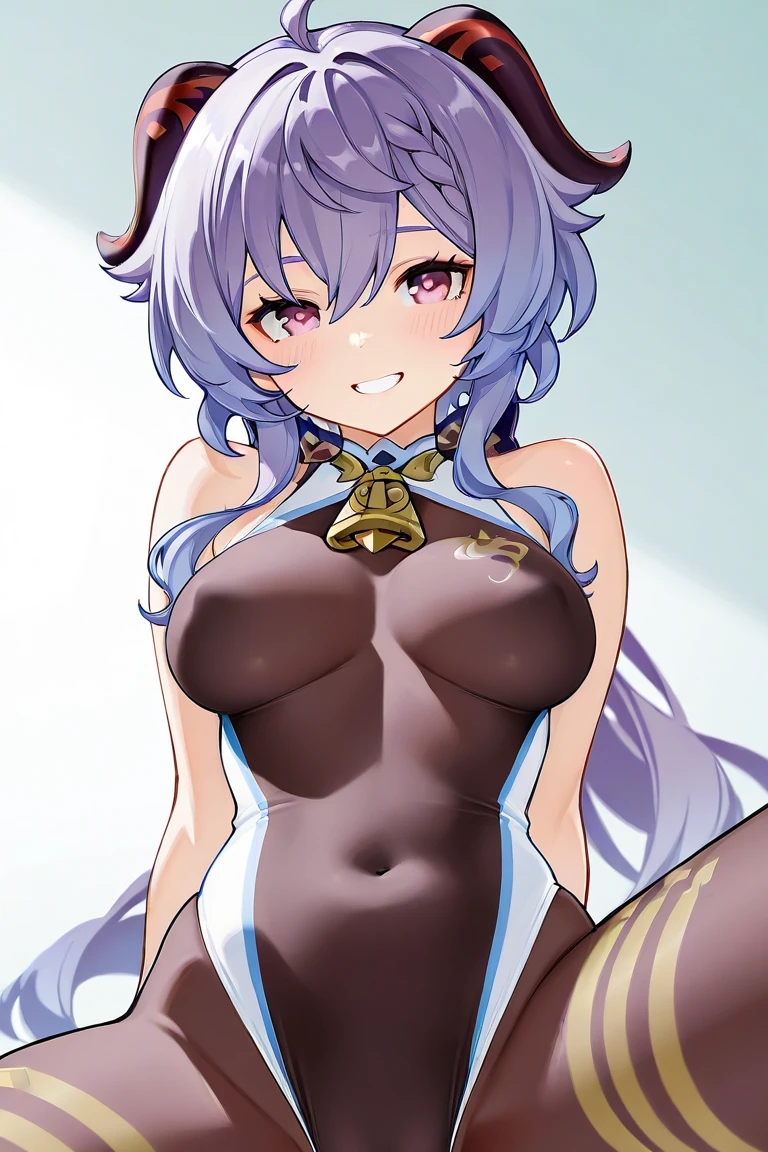 1girl, 独奏,black dark skin,breasts,thighs,dark-skinned female, green eyes, long hair, smile,Dynamic Angle,Bodysuits,Masturbation,Nipples,Ahegao,Female organ