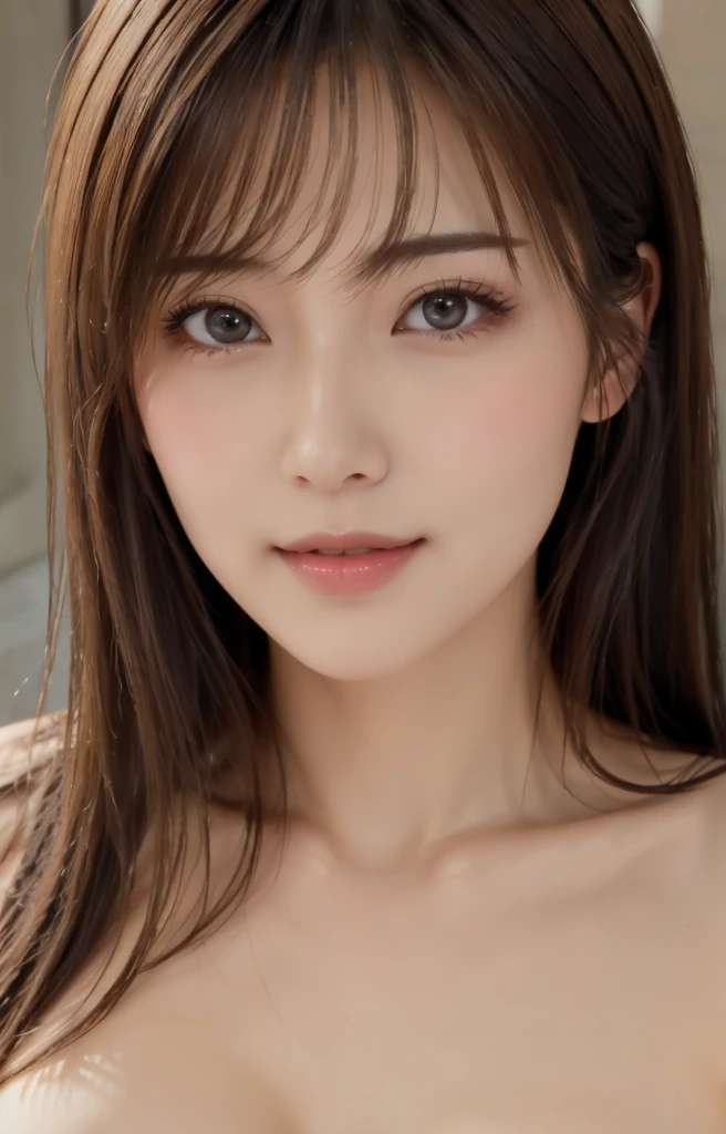 Tabletop, Highest quality, shape, Very detailed, finely, High resolution, 8k wallpaper, 完璧なダイナミックな構shape, Beautiful and detailed,ランダムなcute髪,,Natural color lip, Bold sexy pose,smile、20-year-old girl、cute、Looking into the camera,Always blur the background,Perfect and beautiful face,Slim face and figure,Big eyes、Putting on gal makeup,Small face,Shooting from below、smile,Blurred Background,Elegant feminine face、smile、Change pose randomly、Randomly change the shooting angle and position、One person、(Take a shower naked)
