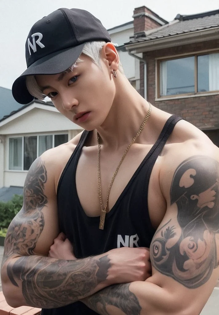 1 male, high resolution 8k, young, handsome, perfect face detail, detailed eyes and face, clean shaved, sixpack realistic, white eyebrow hair, white eyelashes, dynamic lighting, unreal engine, hd picture, satoru gojo, Jujutsu kaisen, white hair, short hair ,hair between eyes ,blue eyes, white skin, Beach background, wear a necklace