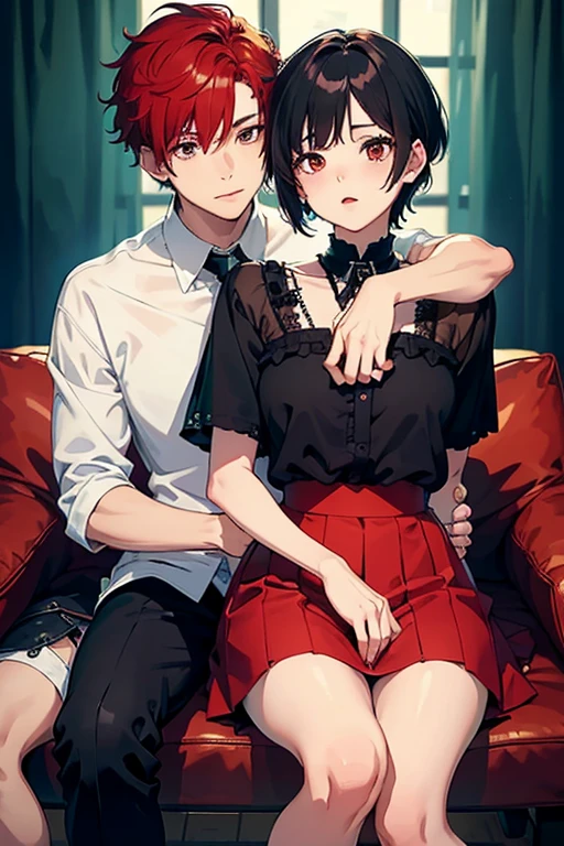 Two boys have sex with one girl