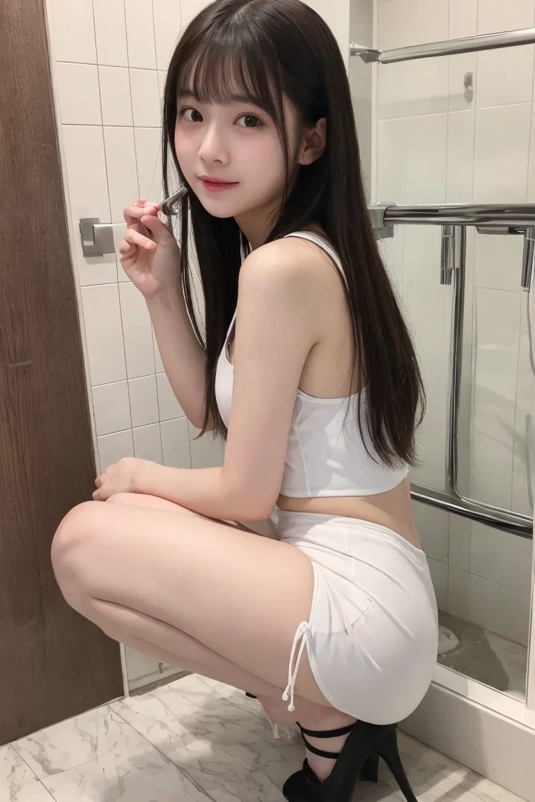 Beautiful girl standing naked in the kitchen, about 23 years old, Japanese, beautiful Japanese, nude, beautiful body, , 8k, high quality, best quality, best quality, color.　