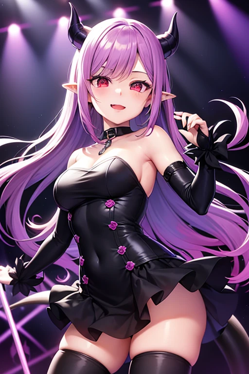 yuukikonno, Konno Yuuki, hair band, Long Hair, Pointed Ears, Purple Hair, (Red eyes:1.5), (Small breasts:1.2),smile,Dog Ears,Animal ears Dog's tail,Grin,Purple sleeveless dress、Cute Sandals,Put your right hand on your hip,Are standing,Daytime,whole bodyがイラストに入るように, break looking at viewer, whole body, break outdoors,countryside, break (masterpiece:1.2), Highest quality, High resolution, unity 8k wallpaper, (figure:0.8), (Detailed and beautiful eyes:1.6), Highly detailed face, Perfect lighting, Extremely detailed CG, (Perfect hands, Perfect Anatomy),チックなmorning日,morning,Extreme light,