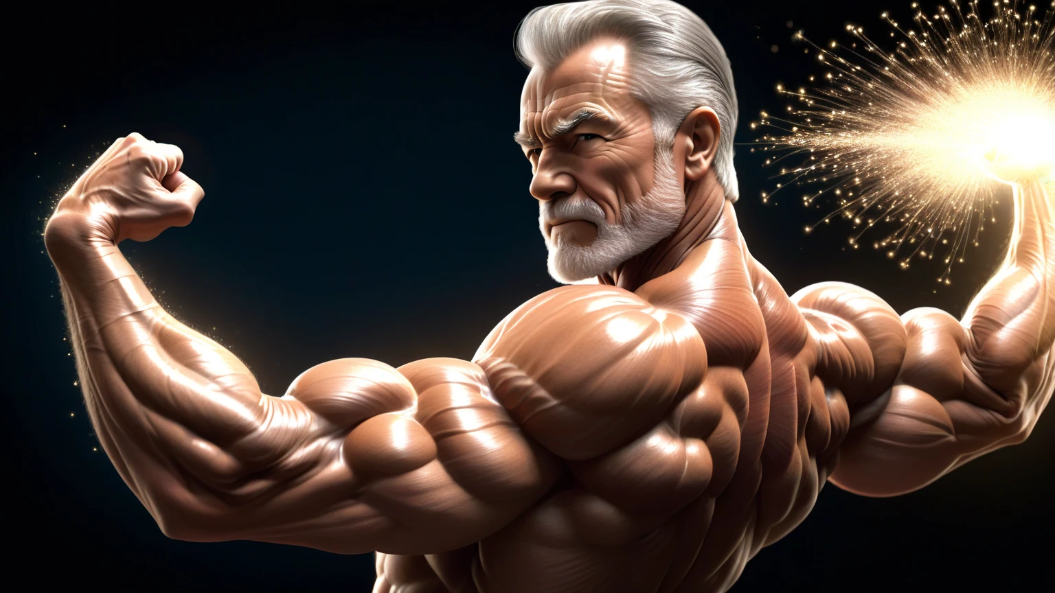 Joe Biden, muscle, huge muscle, hypermuscle, hyperrealistic,
