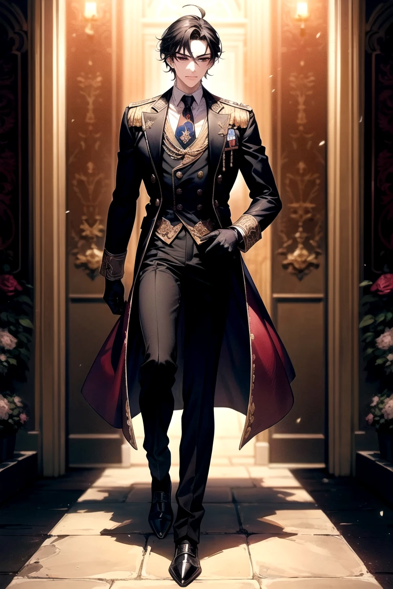 Best quality, masterpiece, intricate details, transparent ghost of muscular man, wearing victorian era clothes, bulge, walking down haunted hallway, gay, homoerotic, best view, manga art style, perfect fingers, no watermark, no logo, no signature