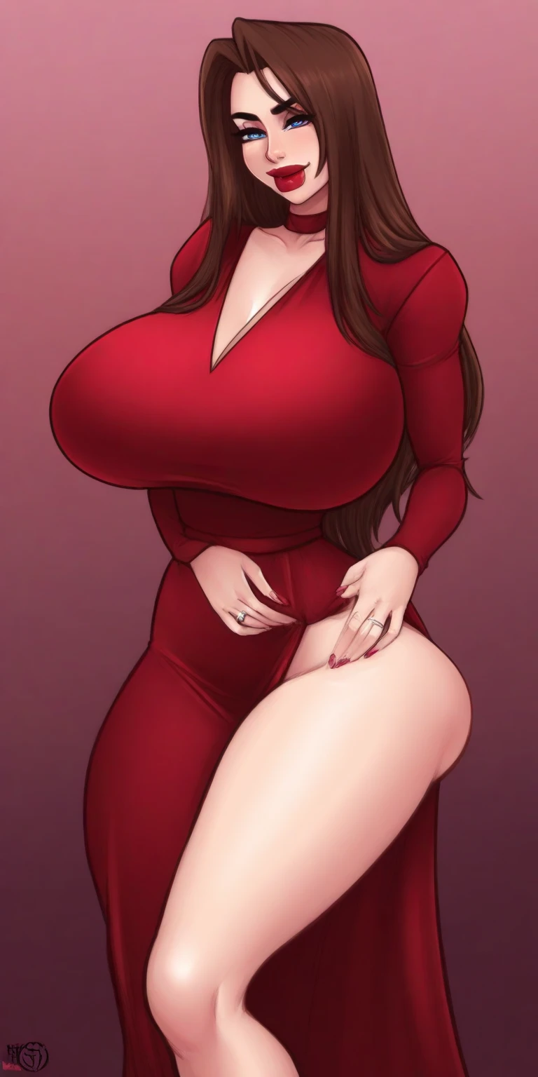 ass focus directly from behind, wide thigh gap - Young sexy Latina in very tight slacks, massive huge hanging breasts, puffy nipples, full thick pouty lips, big gorgeous smile, silky long straight luscious hair, big gorgeous eyes, golden jewelry, sexy hair bun, board room