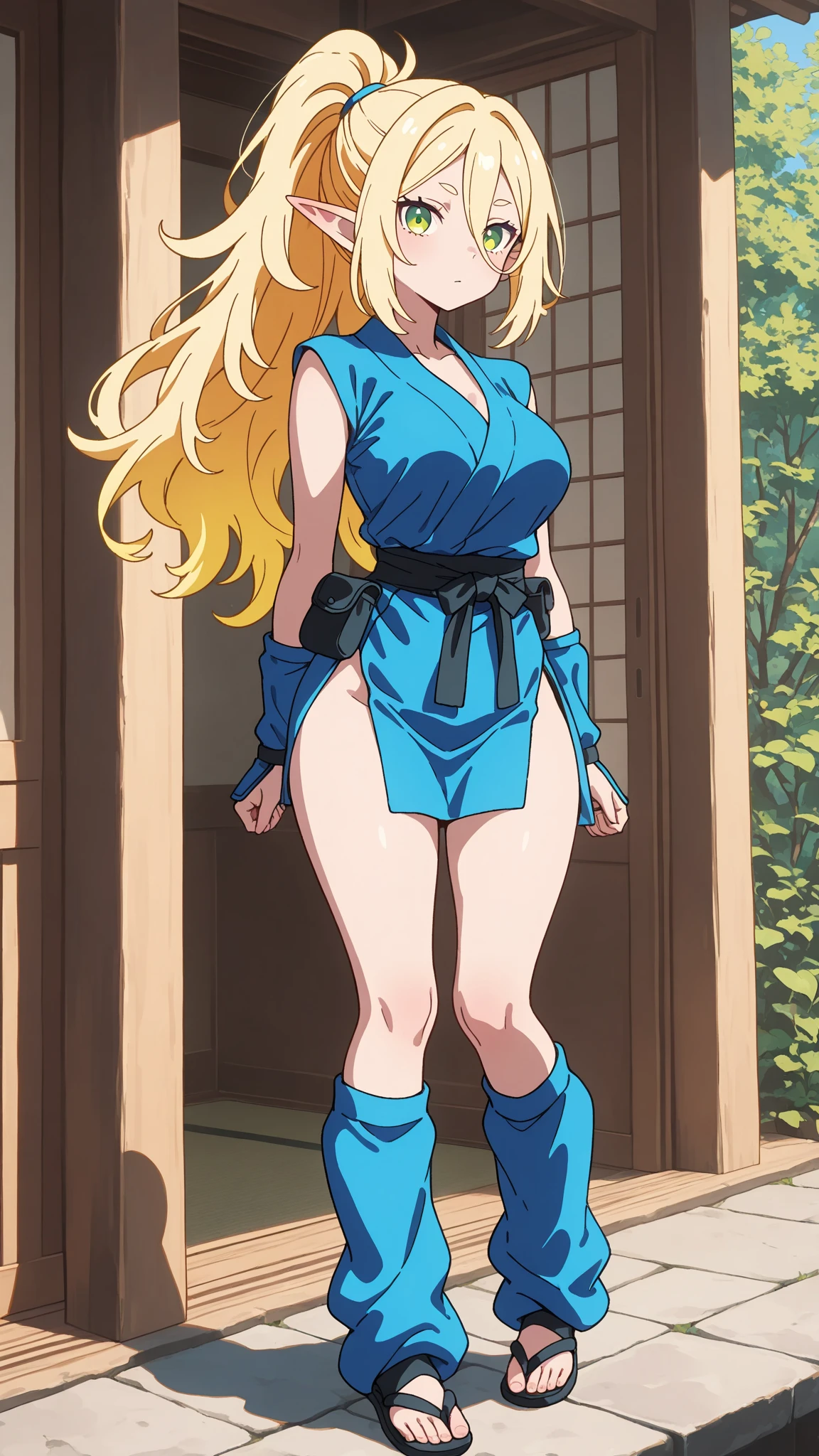 score_9, score_8_up, source_anime, solo, 1girl, dress, big breasts, voluptuous, ikuchan, blonde, blonde hair, oriental, Chinese dress, short dress, indoors, aftersex, cum drip, (impregnation risk), ovum, nice hips, pussy, pubic hair, partially dressed, money, jaded expression, (lucoa),