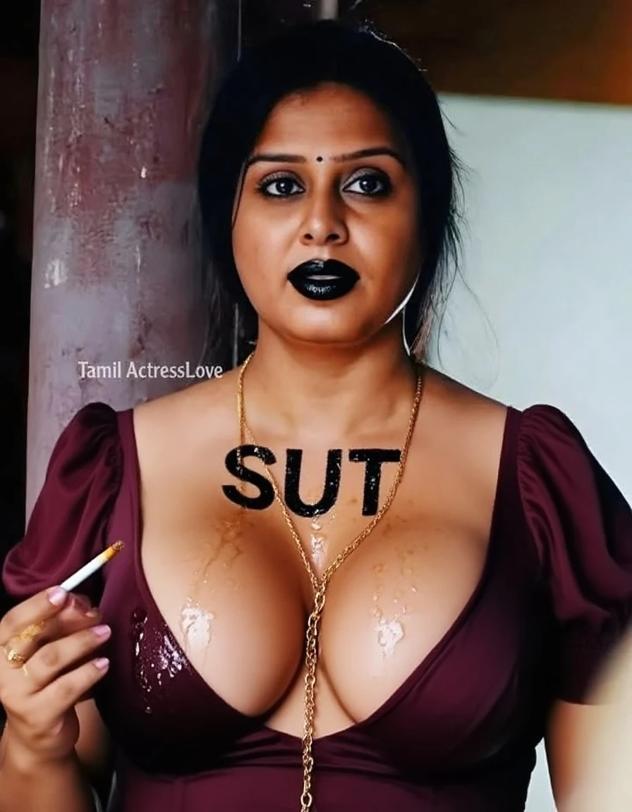 )Gigantic saggy breasts 🔥 Hot, 🛢️ oil on breast:1.1, wearing only jewellery, horny mother , Indian mother, Beautiful, super defined curvy full body, Indian milf showing gigantic cleavage and saggy gigantic breast, hard eject nipples, Soaked in sweat:1.6, erotic, bold seduction:1.2,, sexy facial expressions , (only jewellery)indian traditional outfits, valley, breastfeeding, closeup photography, prime lens cinematic, professional the bearst are showing wide open while there is wrtten on them "fuck me" in tatto style on the top of breasts