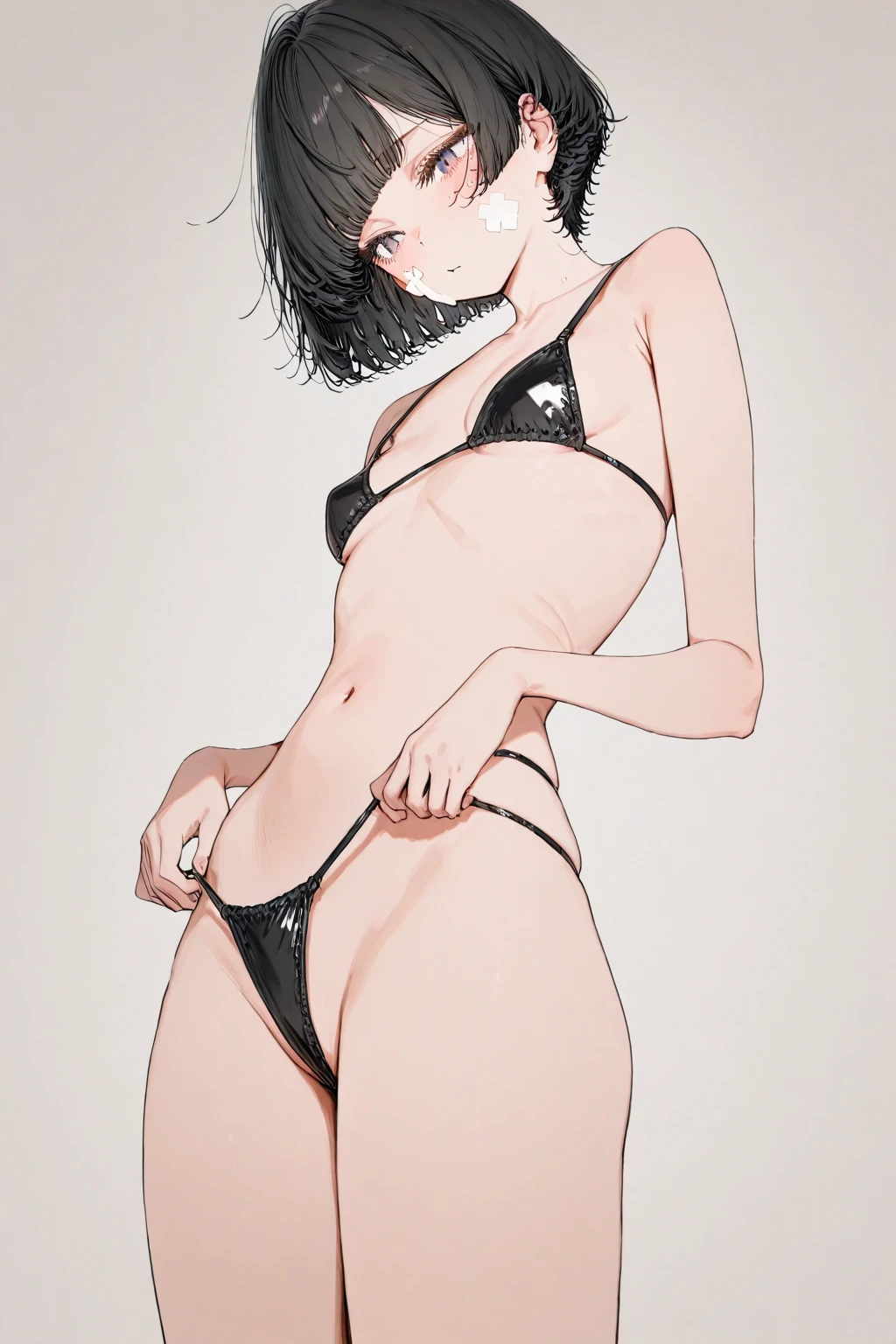 foto de retrato de (((Charli D'amelio))), ((muy flaca Charli d'amelio)), (( Foto de cuerpo entero)), (((beautiful Charli  d'amelio anorexic))), ((muy flaca en bikini)), (((huesos y costillas visibles) ))) , ((small flat breasts)), ((very small waist)), ((piernas delgadas)), ((Cara hermosa)), ((Vista de perfil de cuerpo completo)), (((concave abdomen))), ((El cuerpo de Charli  d'amelio muy muy flaco)), (((fondo blanco))). ((Cabello largo)). (((Mejor calidad))), ((Estilo Evangelion)), (((costillas visibles))).