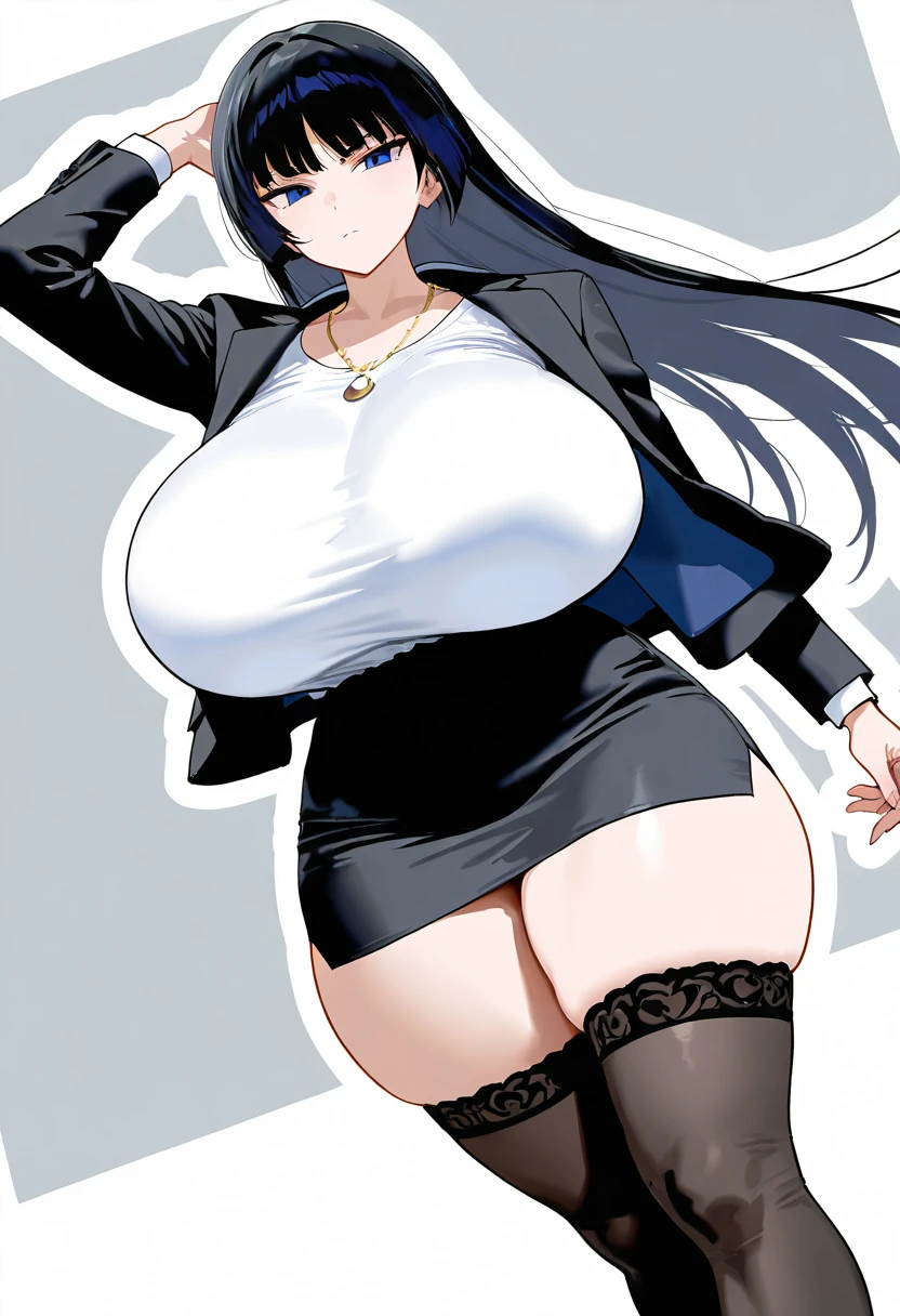 beautiful bimbo in thick t-shirts and micro mini skirt, stocking with garter, (gigantic breasts), (huge breasts), (large breasts), (big breasts), braless, no bra, full body shot, realistic, photorealistic, photo