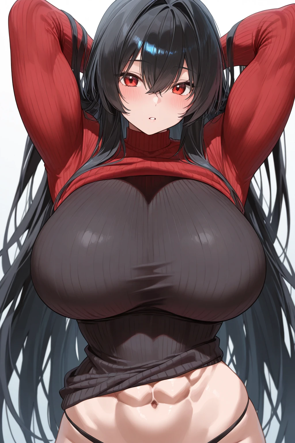 ((Tafah)),((High accuracy)),((Best quality)),Very good and beautiful, Absolutely gorgeous illustration, Focus on the face, Face closeup, Beautiful detailed girl, Breasts are softer, Front view, Facing in the viewer, Black hair, (angry:1.2), (See through:0.2), Covered, Hair covering the breasts, Covered breasts, Covered legs ((Black hair)), (Very long hair), fox ears, Blue eyes, Introductory account, (Sophisticated red kimono:1.4), (((Huge, dark fox tail))), (Medium-large breasts:1.4), (Plump thighs), (muscular:1.6), (Wide hips), Shallow frown, Film lighting, The perfect shade, realistic lighting shaded, (He sits), (A fantasy medieval tavern scene), 1girl