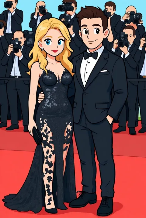 regalarsi un uomo/Fidanzata - stile cartoon