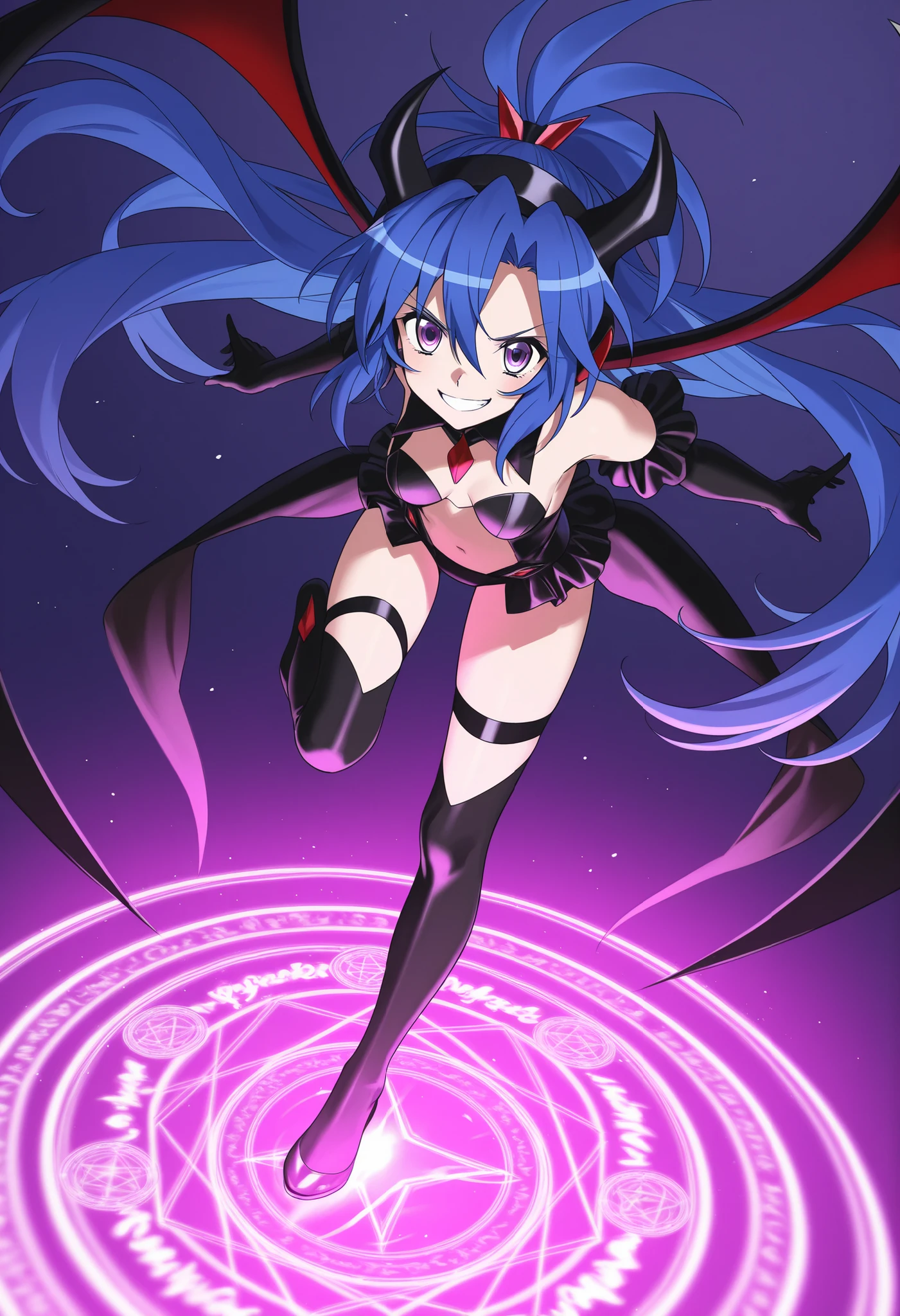 anime girl with blue hair and horns standing in front of rocks, anime monster girl, demon anime girl, succubus in tight short dress, beautiful succubus, white horns queen demon, mika kurai demon, succubus, monstergirl, demon girl, portrait of a female demon, succubus in sundress portrait, evil godess, demoness, giesha demon