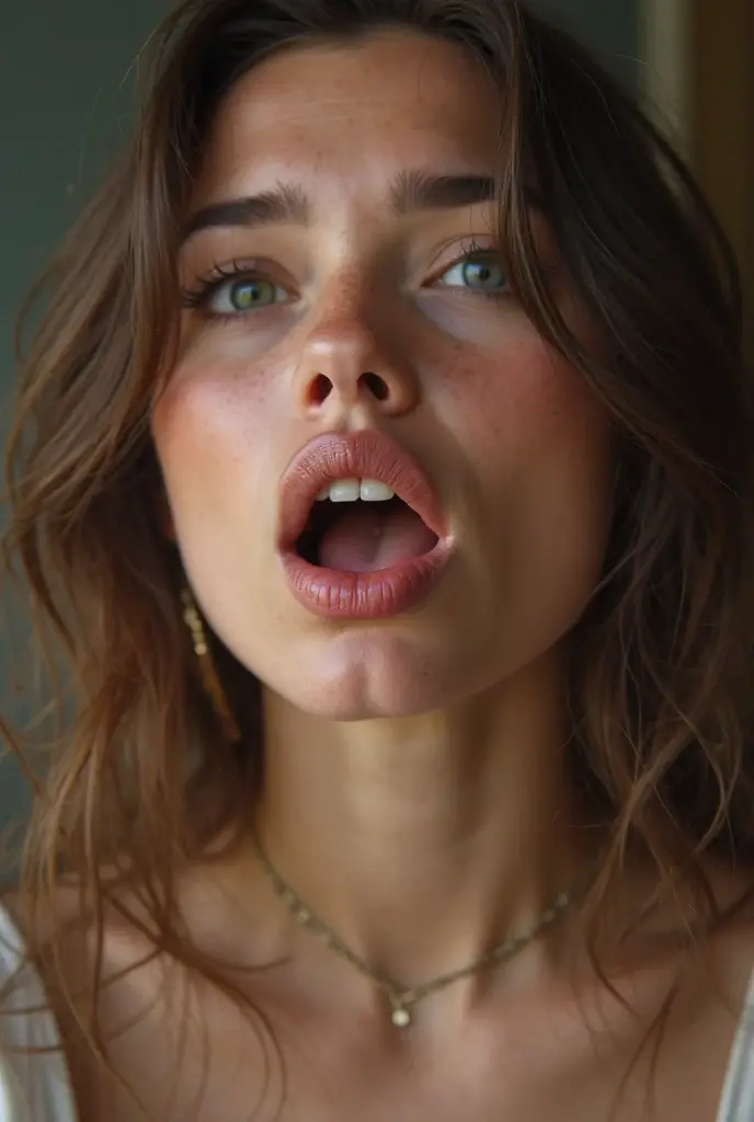 ASCIIA stunning intricate full color portrait of a beautiful 28 year old woman, nude, open mouth, epic character composition,by ilya kuvshinov, alessio albi, nina masic,sharp focus, subsurface scattering, f2, 35mm, film grain <lora:cuminm:1>