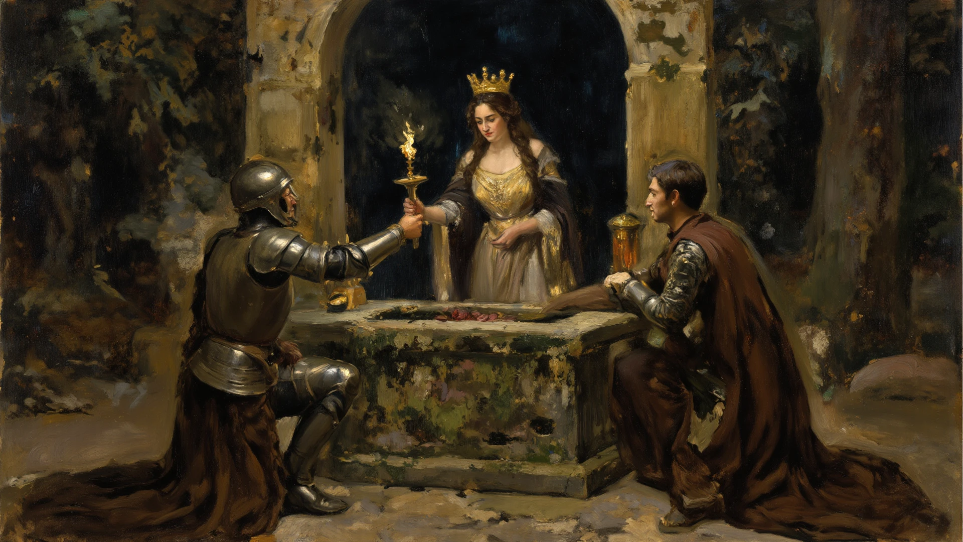 Circe Offering the Cup to Ulysses by Peter Paul Rubens, acrylic on canvas, highly detailed art, intricate, flawless, 32k, uhd,