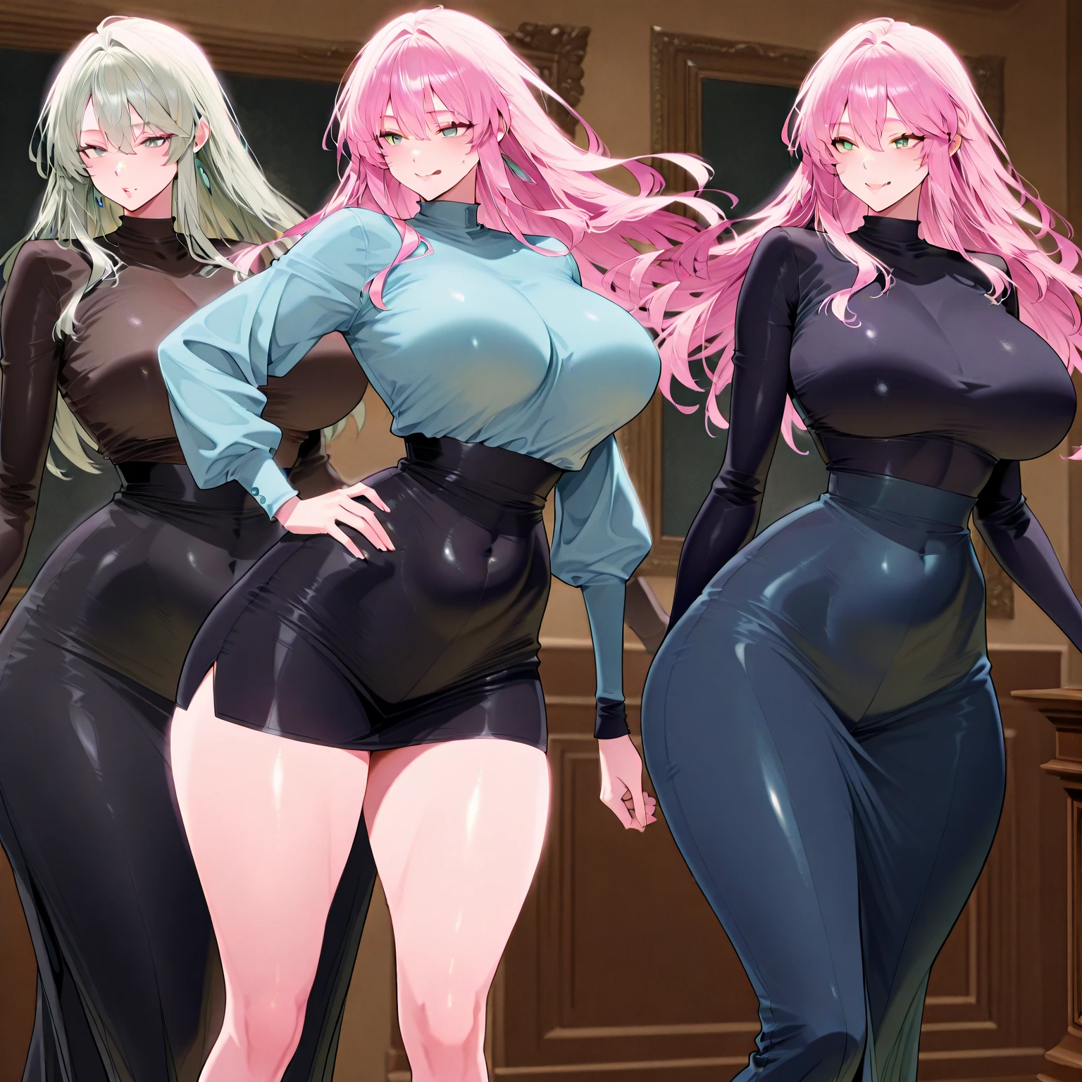 tall woman , high-waist e seios gota, Kale, mulher pelada Kalea, high skinny thighs, Legs long, high-waist, Kale sem roupa enorme enorme ((work of art)),(((best qualityer))),((character design sheet)) ,((Vulgar)) , voluptuous girl, ssmile,((between the breasts)) , big penis, show, huge dick, long penis, penis out, exposed penis, huge balls. long penis without clothes, huge balls, huge balls, enormes huge balls, big penis, big penis, big penis, pink hair