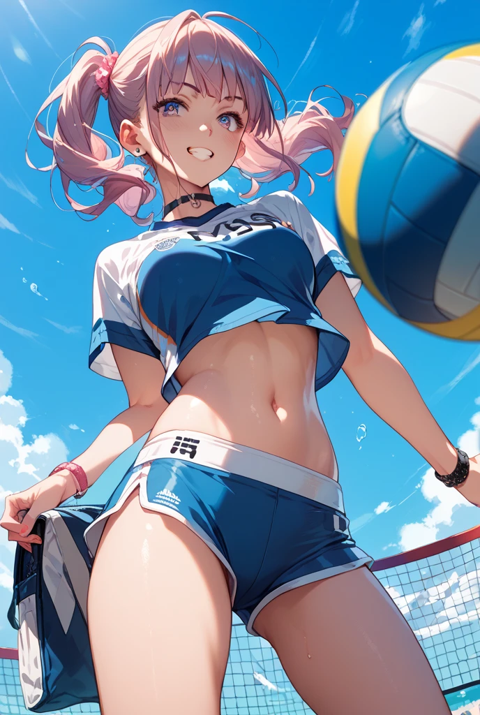 mastute piece,Best Quality,insanely detailed,8k cg,nsfw,
(perspective from behind:1.4,take a picture of the whole body),(((2girls))),(2girls line up butts in a row:1.4),(2girls look back to viewer:1.4),(hold on the net:1.4),(stick out butt:1.4),(grab the net with both hands:1.4),(same pink volleyball uniform,bottom-less:1.4),blush,shy,ecstasy face,gasping,trembling,light pink hair,perfect breasts,perfect nipples,perfect five finger,open mouth,
volleyball court,