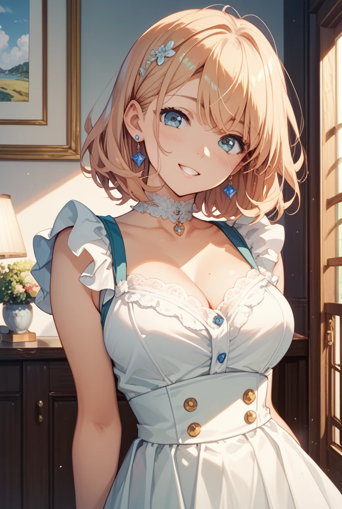 ((masterpiece, best quality;1.3)), ultra detailed, 8k unity wallpapers, CG, ray tracing, illustration, colorful, cinematic shadow, extremely detailed and beautiful background,vhd, shadering VRay,RT, 1girl, teenage, petite, loli, blush, solo, blue eyes, (blush), (blonde hair), (medium hair), (large breasts), slim waist, white glowing skin, highly detailed beautiful face, beautiful face, beautiful eyes, (talented Lo-Fi:1.3), naked, sexy, lewd, skindentation, wearing ballet dress, wearing tutu, in theater, in a studio, ballet pose, close-up, glowing, glowing light, ultra detailed, scenic, atmospheric